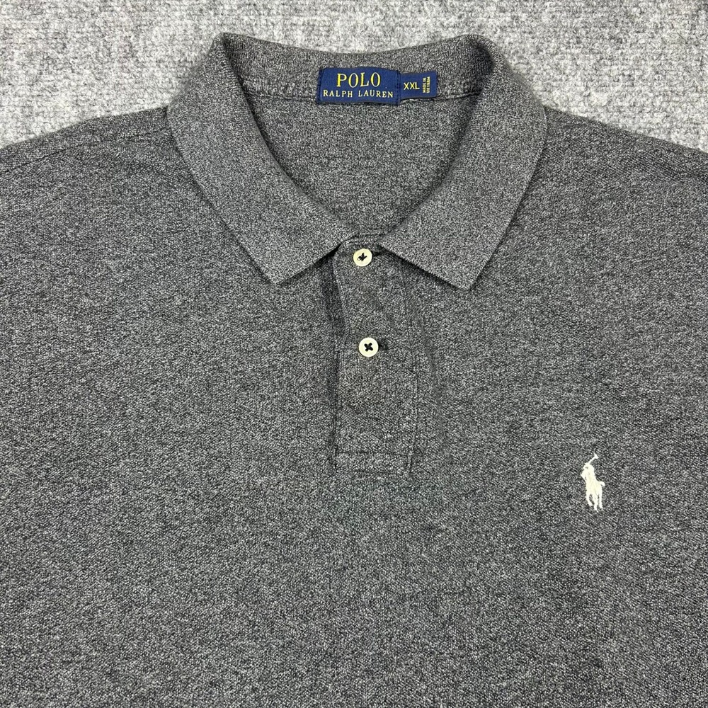 Polo Ralph Lauren Polo Shirt Mens XXL Gray Heather Short Sleeve Cotton Classic